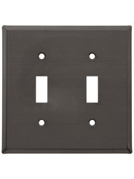 Country Tin Double Toggle Switch Plate in Country Tin.